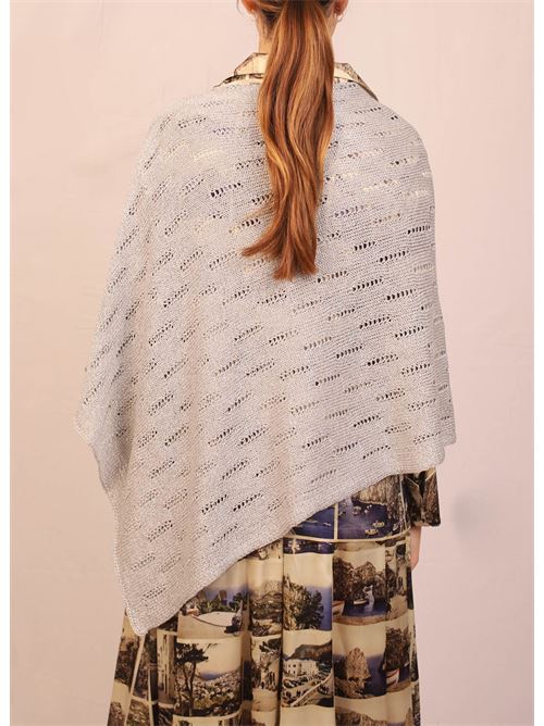 Mantella in lurex argento Art Tricot | PONCHOLUREXARGENTO